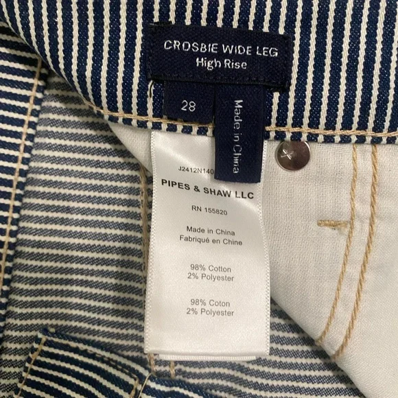 Veronica Beard Crosbie High Rise Striped Jeans - Picture 3 of 6